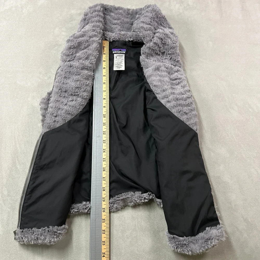 Patagonia Pelage Vest Womens S Gray Full Zip Fleece Cozy High Pile Outdoor - Picture 4 of 7